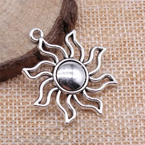 Ciondolo a Forma di Sole in Lega di Zinco Retrò per la Creazione di Gioielli Sole Celeste Fai-da-te Collana Bracciale Orecchini Accessori