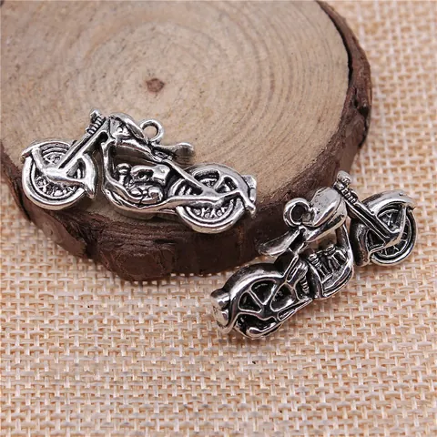 3D Stereoscopic Motorcycle Alloy Pendant Retro Industrial Design Metal Charm For DIY Jewelry Making Accessories Handcrafted