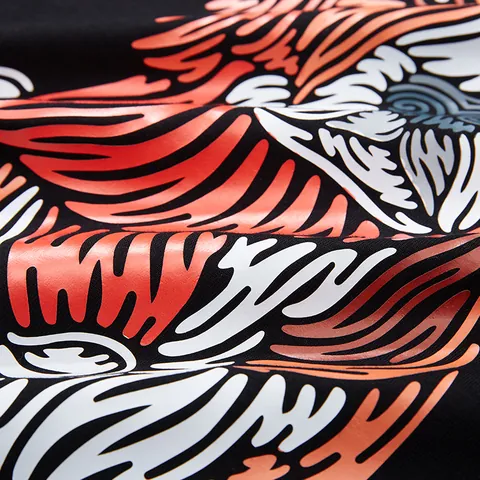 T-shirt da Uomo Taglie Forti in Cotone Oversize Maniche Corte Girocollo Con Stampa Grafica di Cane Streetwear Casual