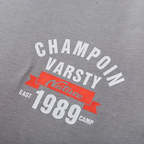 T-Shirt Homme Grandes Tailles Épaule Tombante Large Imprimé Lettres Varsity Mélange de Coton Manches Courtes Tissu Frais Top Décontracté