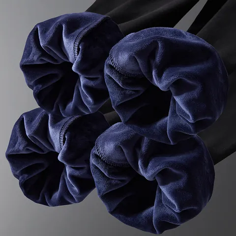 Men Winter Plus Size Fleece Lined Sweatpants Silver Fox Fleece Joggers Black Solid Color Loose Drawstring Warm Pants