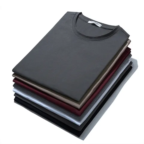 Men Plus Size Cotton T-Shirt Casual Short Sleeve Round Neck Solid Color Minimalist Loose Fit Summer Basic Top For Daily