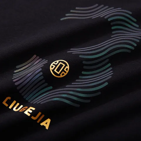 Men Plus Size Summer T-Shirt Loose Fashion Reflective Hot Stamping Graphic Tee Casual Cotton Blend Short Sleeve Round Neck Top
