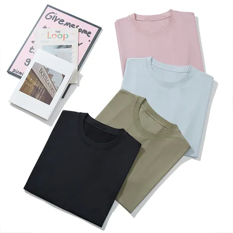 Men Plus Size Loose Casual T-Shirt Cotton Solid Color Crew Neck Short Sleeve Top Breathable Summer Undershirt