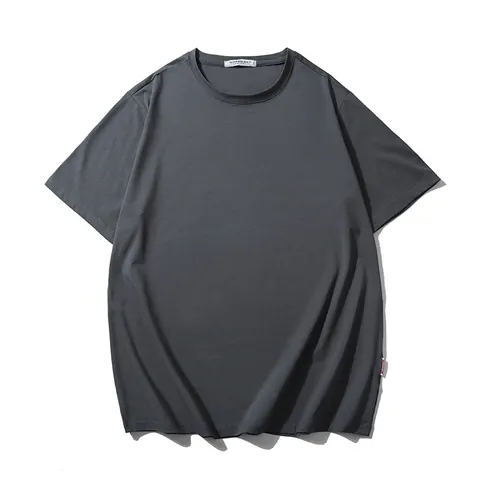 Plus Size Men Cotton Blend T-Shirt Glitter Letter Printed Loose Casual Short Sleeve Top Oversized Men Fashion Streetwear Tees