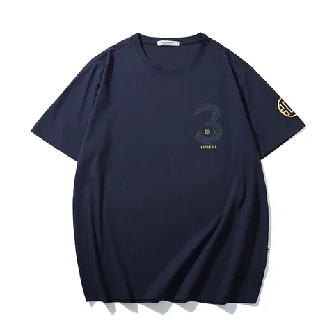 Men Plus Size Cotton T-Shirt New York Graphic Print Loose Fit Oversized Short Sleeve Top Summer Casual Daily Sporty Tee