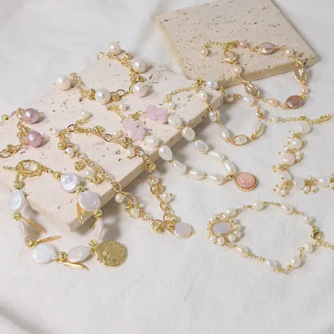 Bracciale Vintage Con Nappine In Perle D Acqua Dolce Coltivate Placcato Oro Da Donna Bracciale A Catena Con Ciondolo In Perla Barocca Irregolare