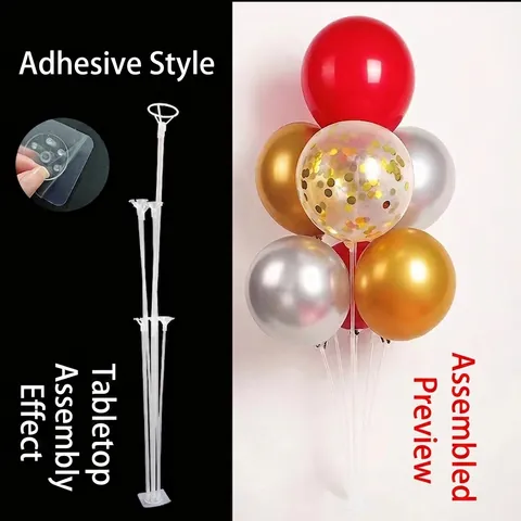 Transparent Balloon Stand Kit With Adhesive Base 71cm Height Tabletop Balloon Column Holder For Birthday Wedding Party Decor