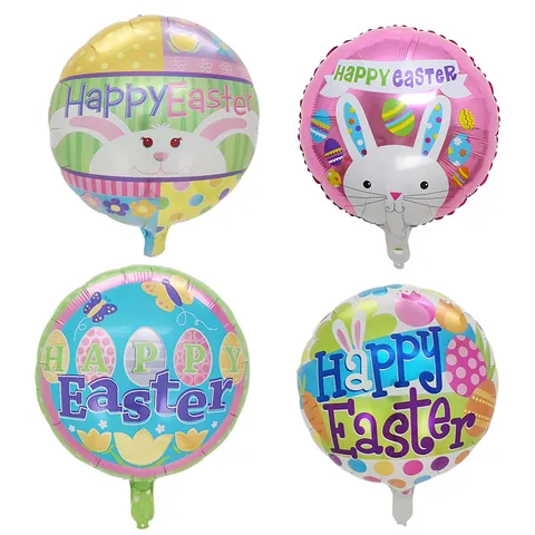 Kit de Decoración de Globos de Película de Aluminio Happy Easter Globos con Forma de Conejo Pollito Huevo para Pascua
