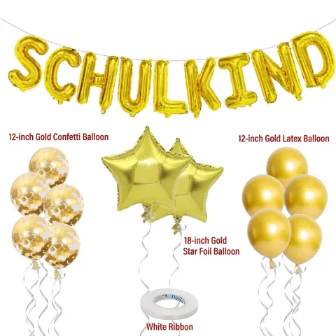 SCHULKIND German Back To School Balloon Set Aluminum Film Latex Balloons For Classroom Opening Ceremony Party Decorations