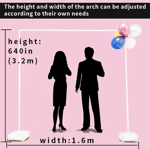 Foldable Detachable Balloon Arch Stand Kit With Water Fillable Bases For Wedding Birthday Opening Ceremony Festive Party Decoration