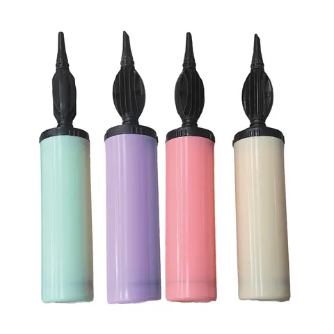 Manual Hand Push Balloon Pump Portable Dual Action Plastic Balloon Inflator For Party Wedding Decoration Air Pump Random Color