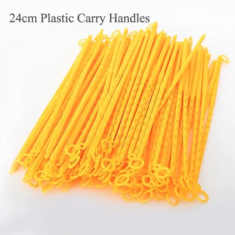 Gelb Kunststoff PVC Handgriffe Für Kinder DIY Karikatur Papierlaterne Bastelzubehör Hohlgriffstangen Mit Haken