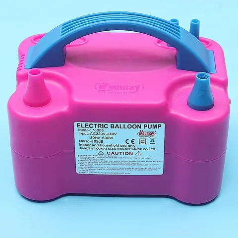 Portable Electric Balloon Pump EU Plug Dual Nozzle High Power Inflator Machine for Party Wedding Celebration Decoration Supply