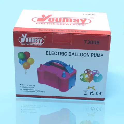 Portable Electric Balloon Pump EU Plug Dual Nozzle High Power Inflator Machine for Party Wedding Celebration Decoration Supply