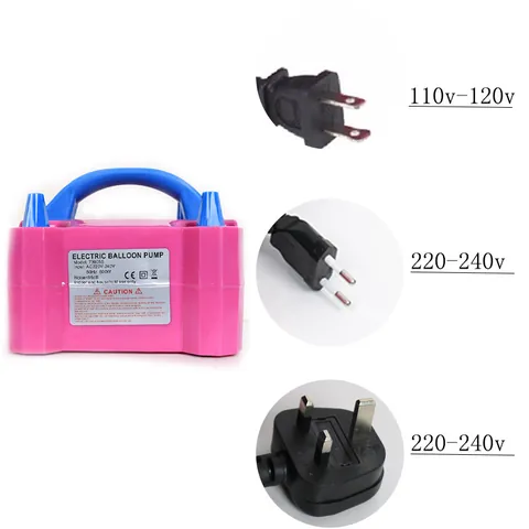 Bomba de Globo Eléctrica Portátil Inflador de Doble Boquilla Soplador de Aire de Alta Potencia para Fiesta Boda Celebración Accesorios