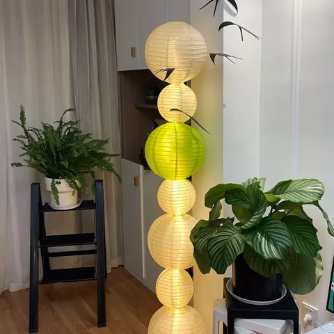 Round Paper Lantern Foldable Hanging Paper Lamp Pastoral Style Solid Color Decorative Lantern For Wedding Party Home Festival Decor
