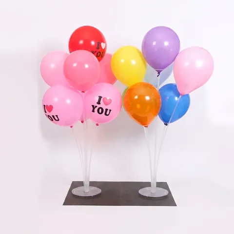 Transparent Balloon Table Stand Column Base For Wedding Birthday Party Decor Assembled Plastic Balloon Holder Stand Only Without Balloons Event Tabletop Display Holder