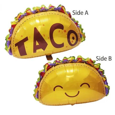 Tropical Fruit Food Foil Balloons Cactus Avocado Watermelon Taco Donut Pineapple Mexican Theme Party Decorations Supplies For Birthday Celebration