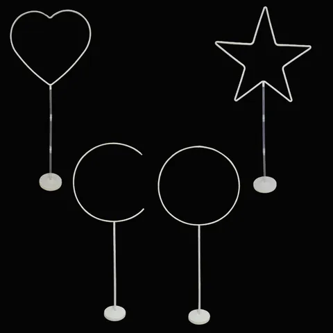 DIY Balloon Arch Kit Heart Star Moon Round Shape Stand With Base For Wedding Birthday Party Decorations Live Props Backdrop