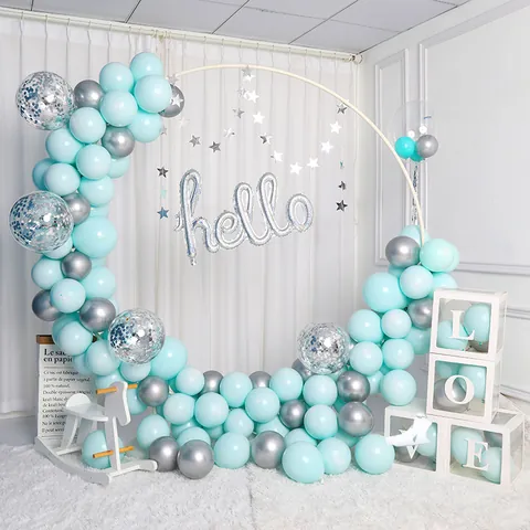 Large Round Circle Balloon Arch Frame Kit For Wedding Party Backdrop Decoration Heart Shape DIY Support Stand Garden Yard Garland Kit