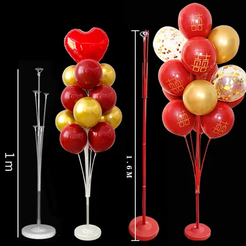 Plastic Balloon Stand Kit Transparent Table Balloon Float Arch Column Stand For Birthday Wedding Party Venue Decoration