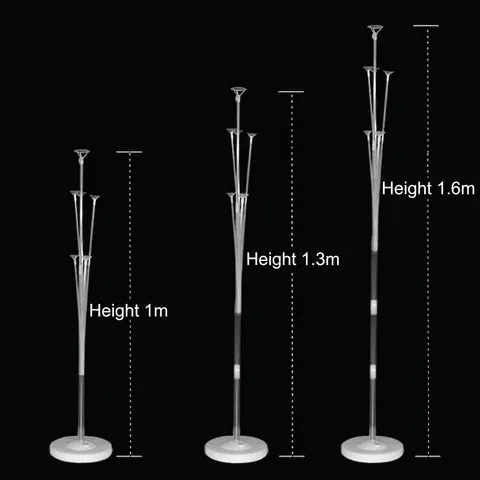 Plastic Balloon Stand Kit Transparent Table Balloon Float Arch Column Stand For Birthday Wedding Party Venue Decoration