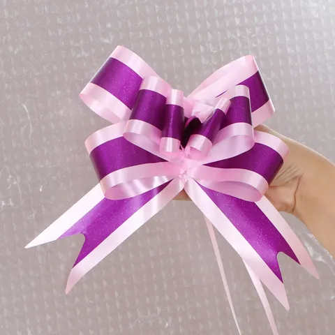 Large Butterfly Pull Bows for Wedding Party Decoration Two Color Plastic Ribbon Bows for Gift Wrapping Room Decor