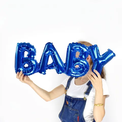 Metalen BABY Folieballon Gekoppelde Letters Mylar Ballon Voor Baby Shower Verjaardagsfeest Bruiloft Decoratie