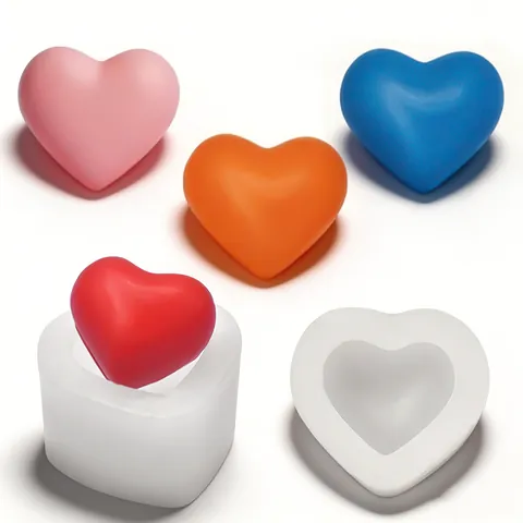 Heart Shape Silicone Mold DIY Crystal Epoxy Resin Fondant Chocolate Cake Decoration Mirror Surface Jewelry Making Tool Handcraft Ornament Mold