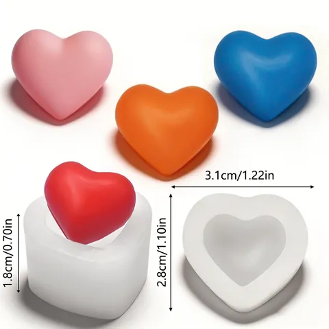 Heart Shape Silicone Mold DIY Crystal Epoxy Resin Fondant Chocolate Cake Decoration Mirror Surface Jewelry Making Tool Handcraft Ornament Mold