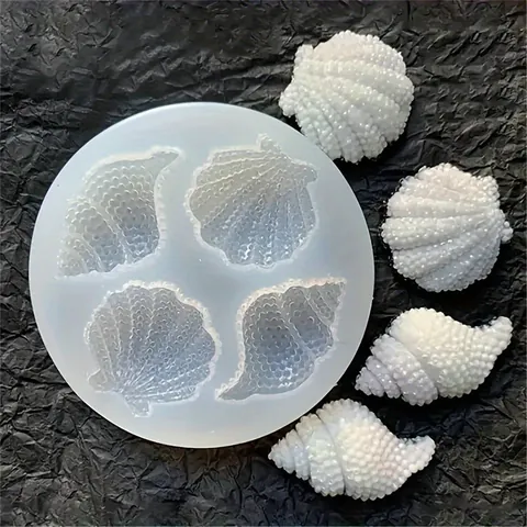 Muschel Schnecke Silikonform Spiegeloberfläche DIY Harzgussform Für Die Schmuckherstellung Home Craft Dekoration Weiß Grau