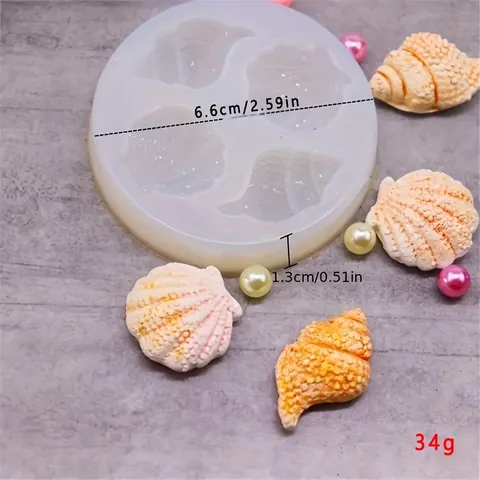 Muschel Schnecke Silikonform Spiegeloberfläche DIY Harzgussform Für Die Schmuckherstellung Home Craft Dekoration Weiß Grau