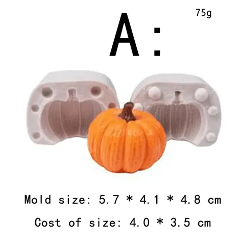 Stampo in Silicone a Forma di Zucca 3D per Halloween Cottura Torta Mousse Cioccolato Stampo Texture Realistica DIY Strumento di Decorazione del Dessert