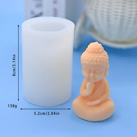 3D Boeddha Vorm Siliconen Vorm Duurzaam Antiaanbak DIY Bakgereedschap Voor Taart Mousse Chocolade Zeep Kaars Zen Home Decor