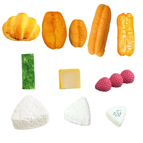 Realistic Food Shape Silicone Cake Mold Croissant Fried Dough Stick Rice Ball Strawberry Butter Shape DIY Baking Craft Mold