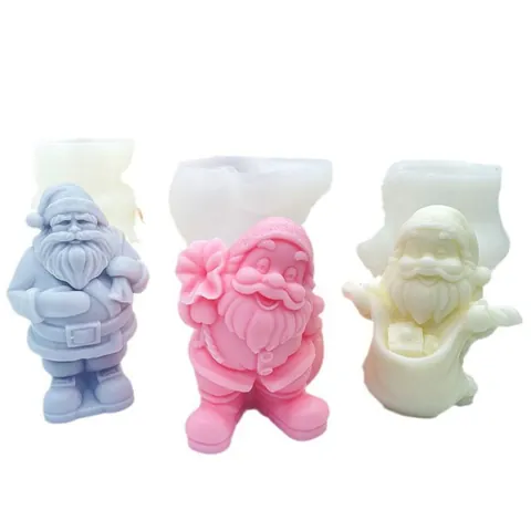 3D Weihnachtsmann Silikonform Für DIY Handgefertigte Kerze Seife Fondant Herstellung Weihnachts Thema Basteln Harzguss Backform