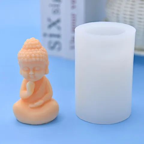 3D Boeddha Vorm Siliconen Vorm Duurzaam Antiaanbak DIY Bakgereedschap Voor Taart Mousse Chocolade Zeep Kaars Zen Home Decor