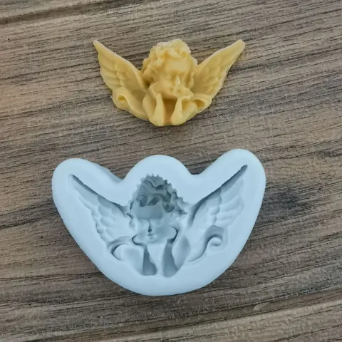 Angel Cherub Silicone Mold For Fondant Cake Decoration Chocolate Aromatherapy Candle DIY Baking Tools 3D Angel Wings Mold Home Kitchen Decor