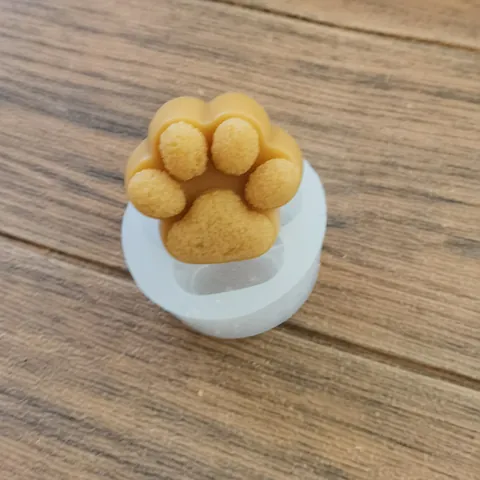 Molde de Silicona con Forma de Pata de Gato para Hacer Velas Chocolate Mousse Jabón Artesanal Herramientas de Cocina Blanco