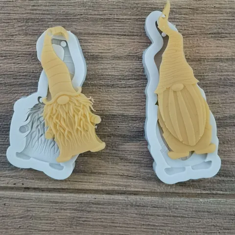 Christmas Santa Claus Gnome Silicone Mold For Keychain Pendant Fondant Chocolate Cake Topper Christmas Nordic Gnome Epoxy Resin Craft Tool