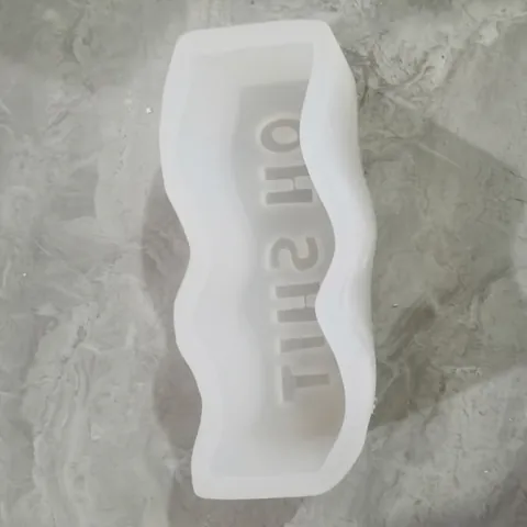 DIY Wave Edge Silicone Candle Mold English Phrases Letter Plaster Soap Making Tool Craft BE KIND GET LIT MELT ME