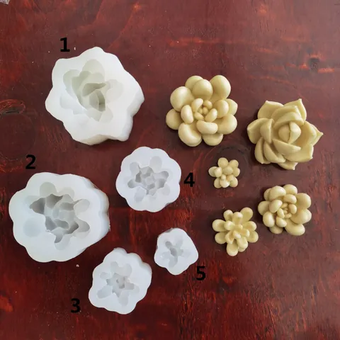 Succulent Rose Silicone Mold DIY Baking Tool For Cake Decoration Chocolate Jelly Pudding Handmade Soap Resin Craft