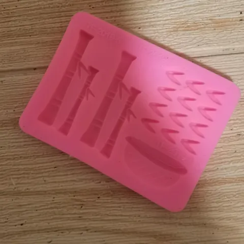 Bamboo Leaf Silicone Mold For Fondant Chocolate Biscuit Cake Decoration Bamboo Node Design DIY Baking Tool Pink Mold