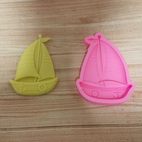 Sailing Boat Silicone Mold For Fondant Cake Decoration DIY Resin Clay Plaster Craft Handmade Sailing Boat Shape Baking Mold