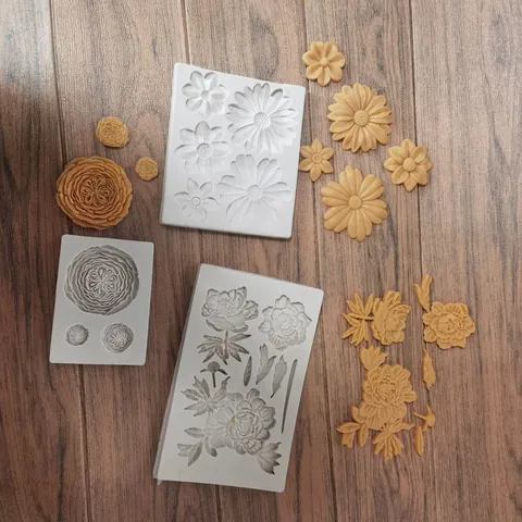 Mother Day Flower Petal Silicone Mold Peony Daisy Pattern Fondant Chocolate Cake Decorating Tool Handmade Baking Accessory