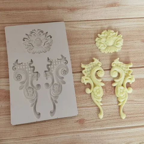 European Retro Relief Silicone Fondant Mold DIY Chocolate Aromatherapy Stone Cake Decoration Baroque Angel Floral Mould
