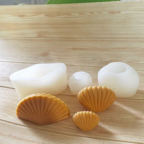 Moule en Silicone de Conque de Coquille de Série Océan pour la Décoration de Gâteau de Savon de Bougie d'Aromathérapie DIY Moule Artisanal