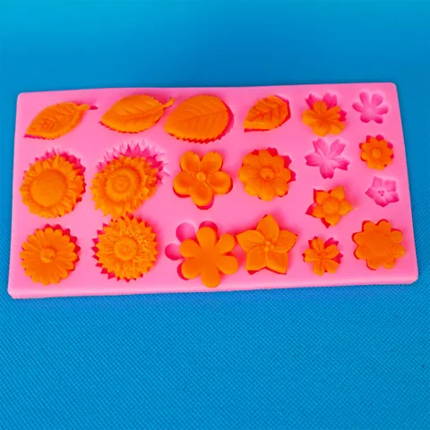 Sunflower Daisy Leaf Silicone Fondant Mold For Cake Decoration Sugar Craft Chocolate Candy Cupcake Baking Decorating Tool