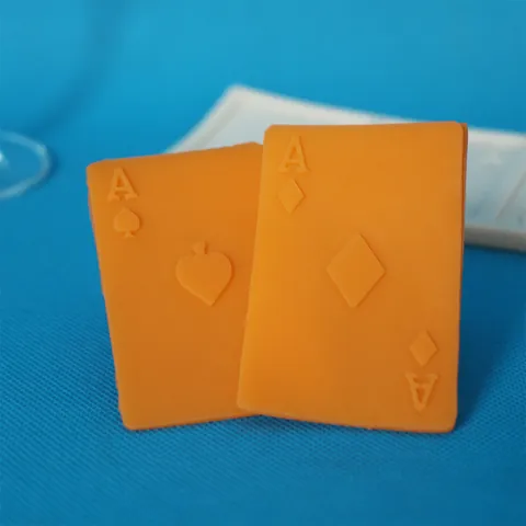 Stampo in Silicone per Carte da Gioco Fai-da-Te per Torta Fondente Cioccolato Sapone Fatto a Mano Strumento da Forno Rettangolare